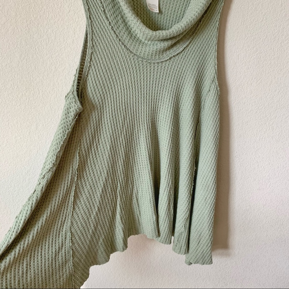We The Free Green Cowl Neck Top Size S - Picture 4 of 12